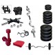 Body Maxx 40 Kg Home Gym PVC Plates Dumbells Sets Plates, 3 Iron Rods, 2 Dumbells, Gloves, Gym Towel, Locks 